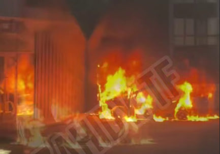 У Солонці біля Львова палав автомобіль (ВІДЕО)