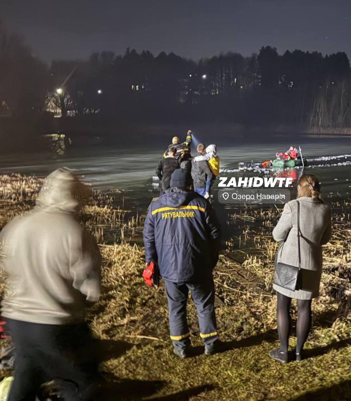 На Львівщині рятувальники витягли собаку, який провалився під лід: шукають власника